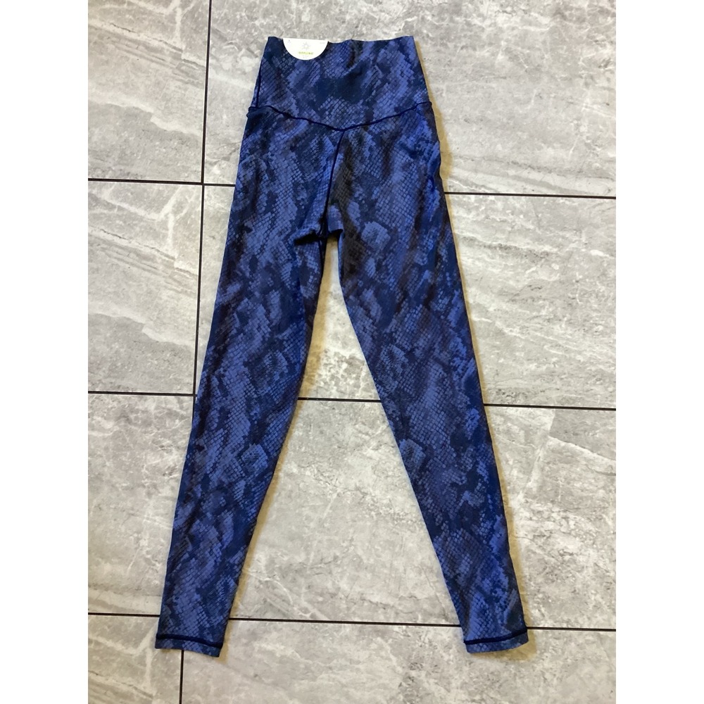 OFFLINE by Aerie Real Me 7/8 Leggings Blue Snakeskin Print Hi-Rise Womens Small